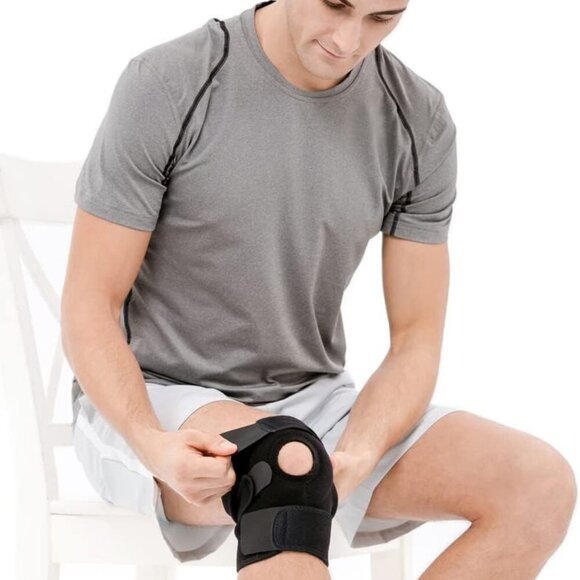 Knee Support Brace for Men Women, Adjustable Compression Sleeve Wrap Patellar Pa - Picture 2 of 8